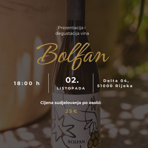 Degustacija vina Bolfan, 2.10.2026.